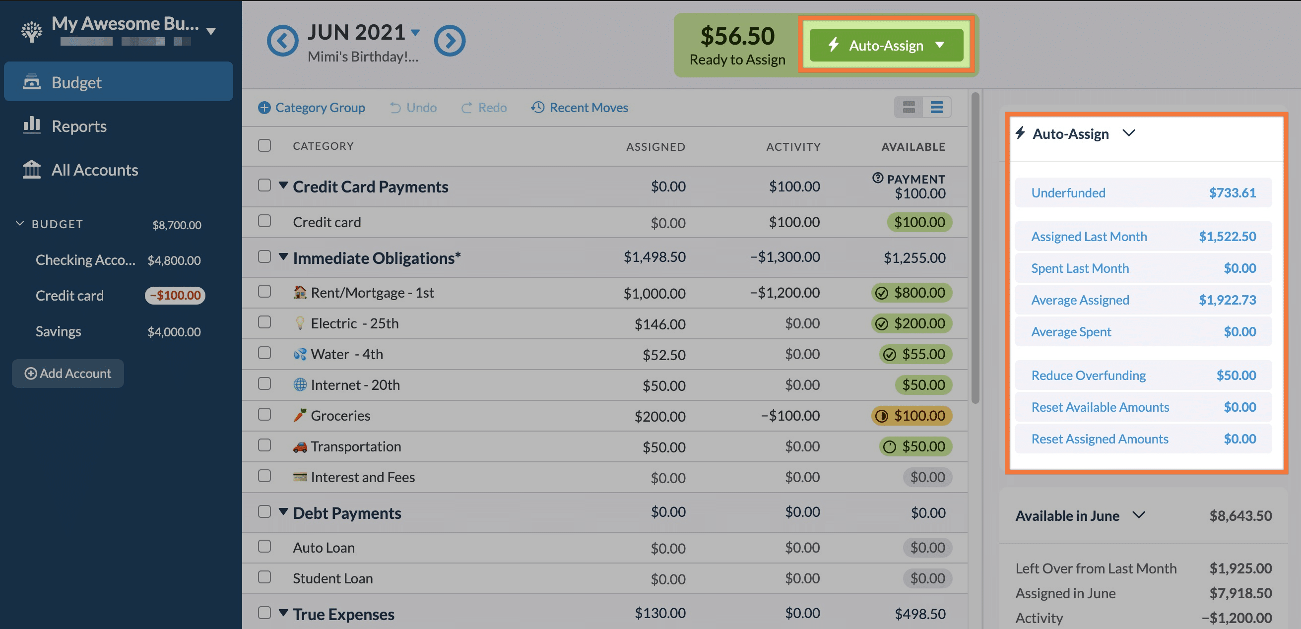 Auto Assign YNAB YNAB Review: Auto-assign